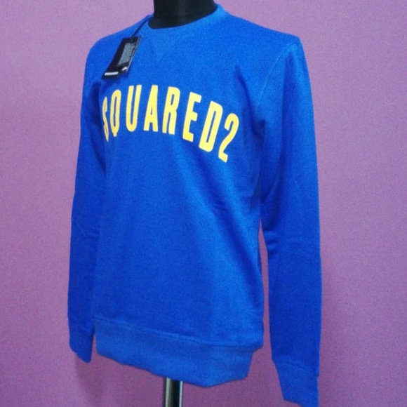 DSQUARED Other - Dsquared2 Navy Yellow Written Men Casual Sweat DSQUARED Other - Dsquared2 Navy Yellow Written Men Casual Sweat